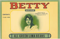 Show product details for BETTY GREEN LIMA BEANS