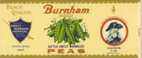 Show product details for BURNHAM SIFTED PEAS 11oz