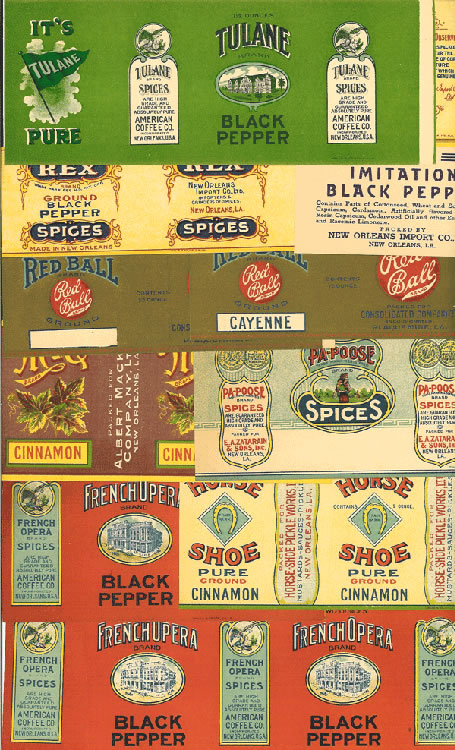 spices labels