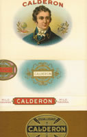 CALDERON, 5 pc cigar label set