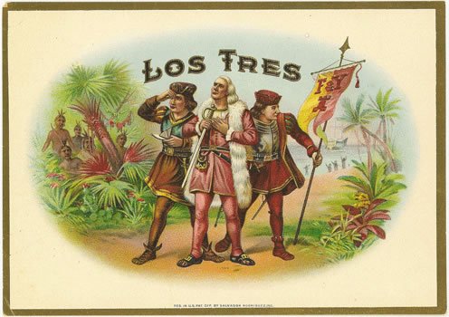 LOS TRES, bronze border
