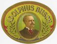ADOLPHUS BUSCH nail tag cigar label