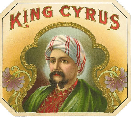 label decree KING Original Label CYRUS  Cerebro Art  Antique