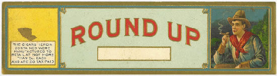 ROUND-UP 2"x8" warning label