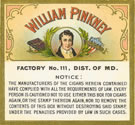 WILLIAM PINKNEY warning label