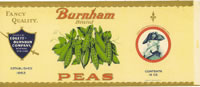 BURNHAM PEAS 15 oz