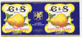 G&S BARTLETT PEARS