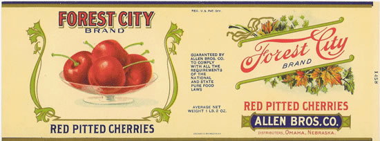 FOREST CITY RED PITTED CHERRIES