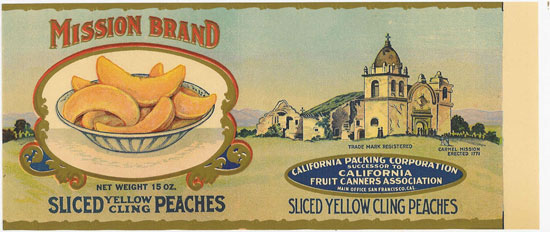 MISSION PEACHES SLICED YELLOW CLING 15oz