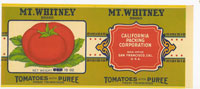 MT. WHITNEY TOMATOE...