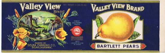VALLEY VIEW BRAND PEARS