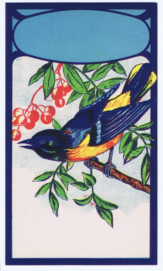 Bird (Untitled Broom Label)