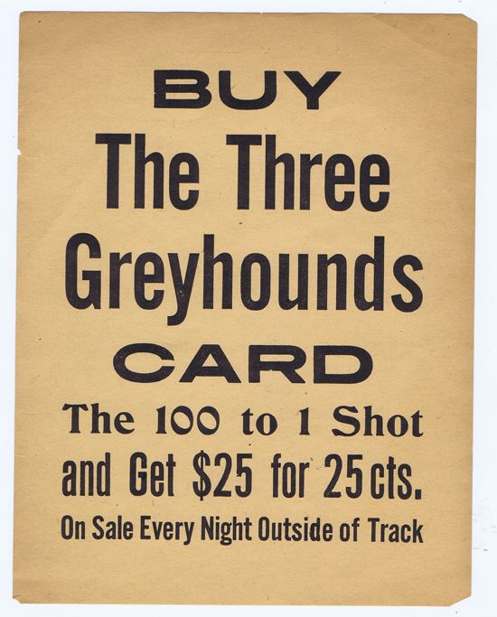 GREYHOUNDS CARD